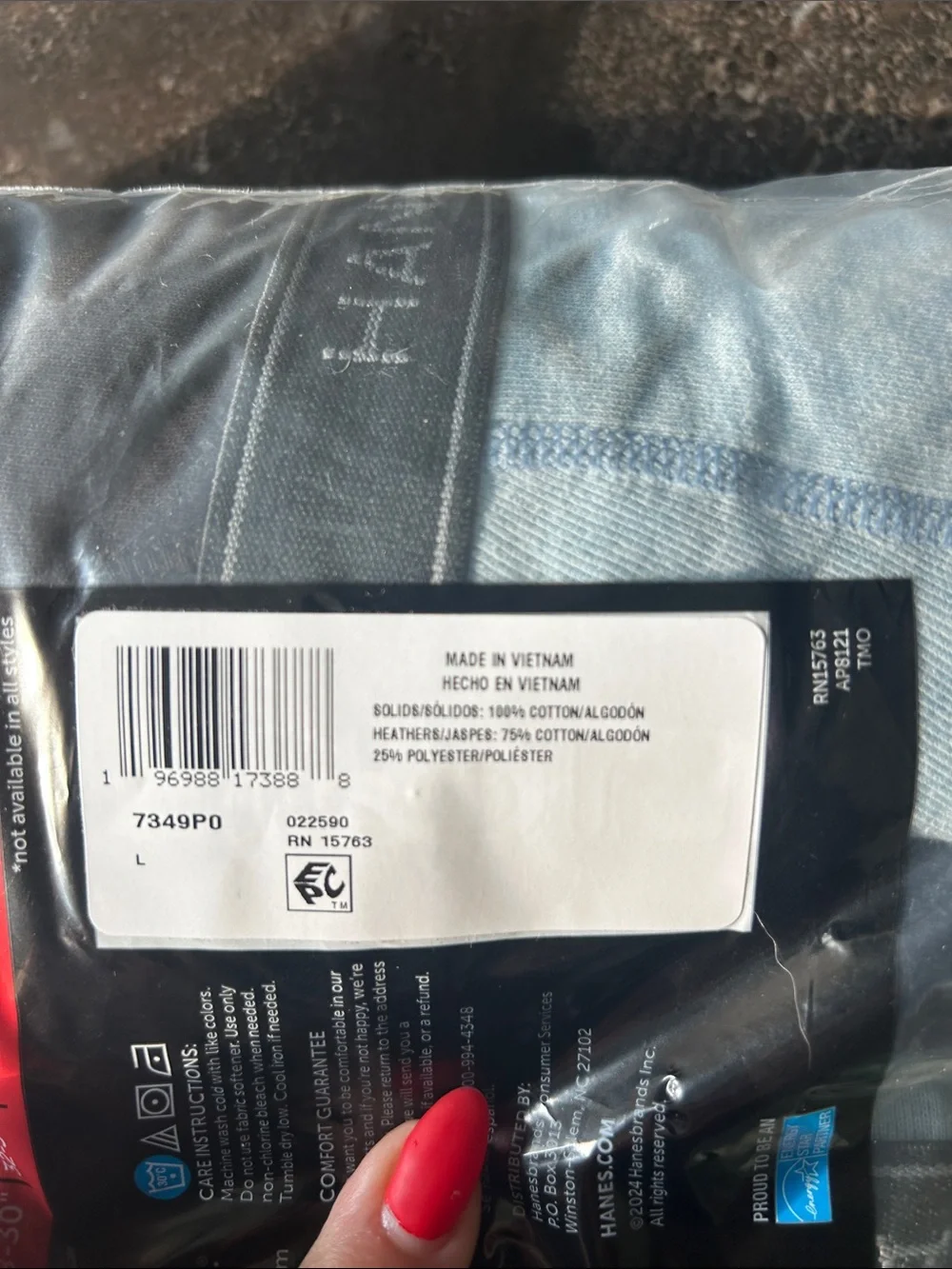 Hanes Tagless Boxer Briefs - Black and Navy (10 Pack)